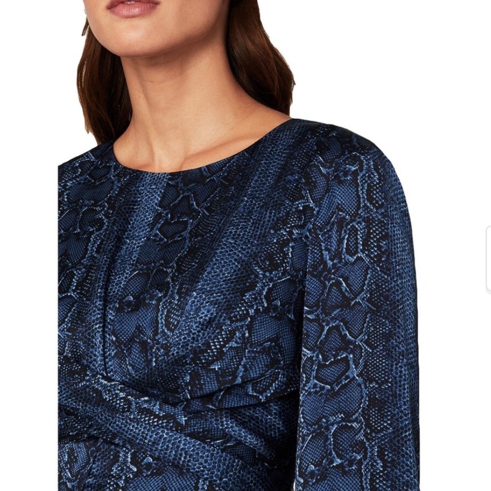 Bcbg Maxazria Pacific Blue Python Embossed Satin … - image 4